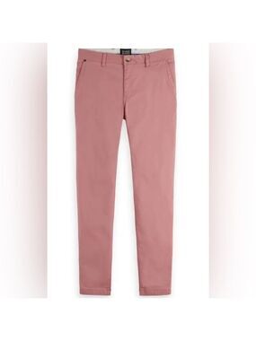 Scotch & Soda Blake Pleated Regular Slim Fit Dress Pant in Salmon 36